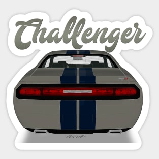 Challenger Srt-8 White Pearl Stripe Back Sticker